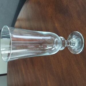 Pilsner Beer Glass 8.5" steammed clear vintage beer glass. Set of 3.